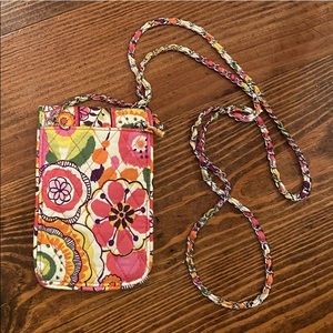 Vera Bradley Cell Phone Case Crossbody Purse Chain Strap 4X6 Clementine Retired